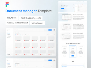 Document Management website UI kit preview picture