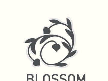 Blossom floral beautiful leaf and flower vector art, icon graphic decoration business wedding template preview picture