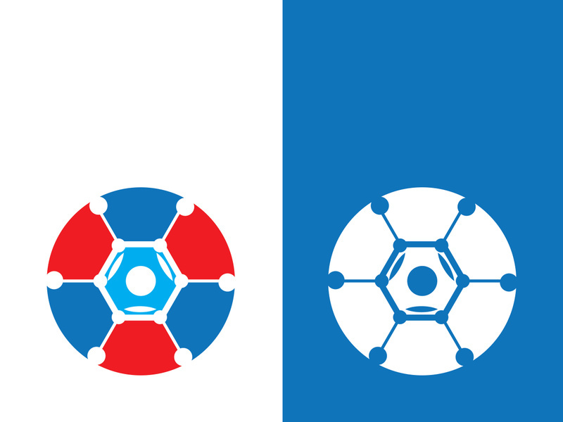 Molecule symbol logo template vector illustration design