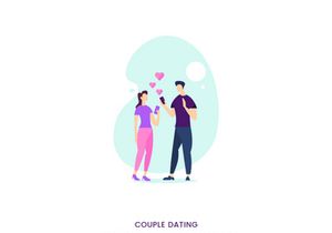 Couple dating vector illustration for Dating app
