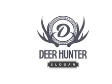 Deer Logo Deer Hunter Vector Forest Animal Design