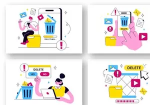 10 Delete File Vector Illustration
