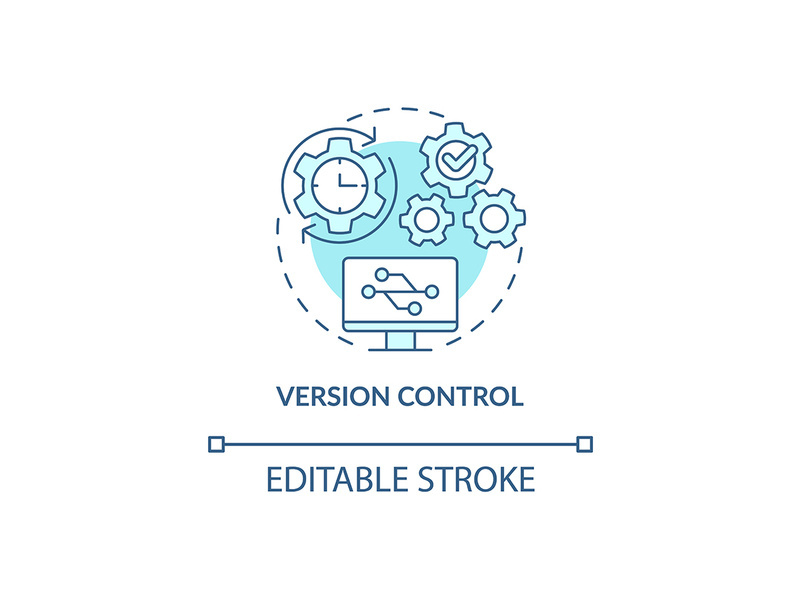 Version control turquoise concept icon