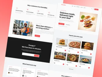 QuickBite Food Delivery  UI/UX Design | Modern Food Order preview picture