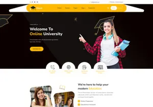 E-Learning Education Landing Page Template Design
