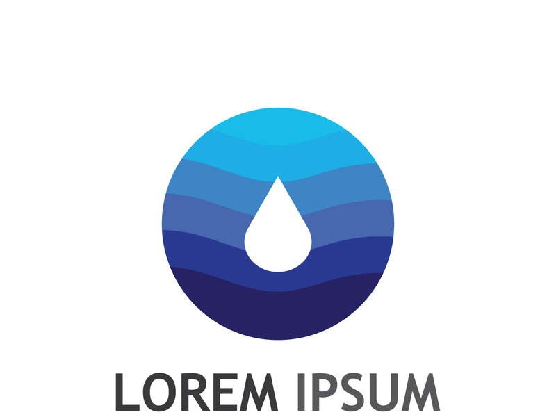 Modern colorful water drop logo design.