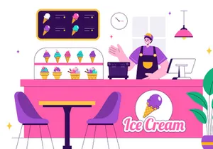 10 Ice Cream Store Illustration
