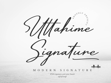 Uttahime | Modern Signature Font preview picture