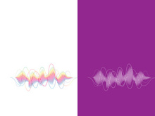 Sound waves vector illustration design template