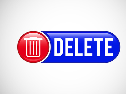 7 Pages Delete button trash can, bin symbol. Delete web icon vector illustration