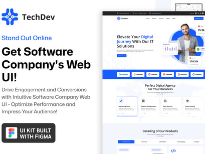 Software Company Web UI Kit | Figma Design