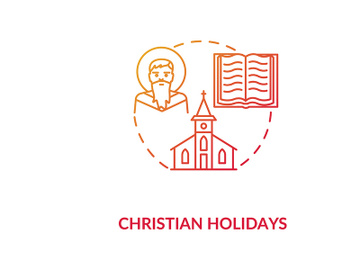 Christian holidays concept icon preview picture