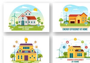 12 Energy Efficient at Home Illustration