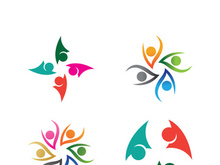 People group and community logo icon illustration design vector