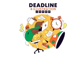 4 Deadline Vector Illustration preview picture