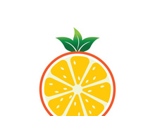 Orange logo design vector icon illustration