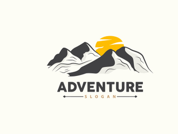 Mountain Logo, Nature Landscape Vector, Premium Elegant Simple Design preview picture