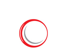 abstract red circle logo vector template