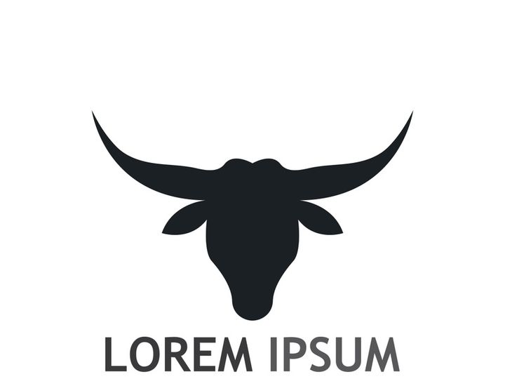 bull head horn logo
