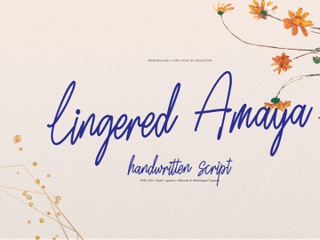 Lingered Amaya | Handwritten Script preview picture