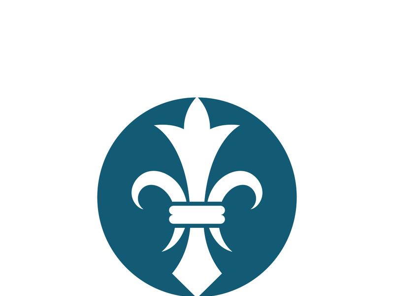 Fleur de lis vector icon design