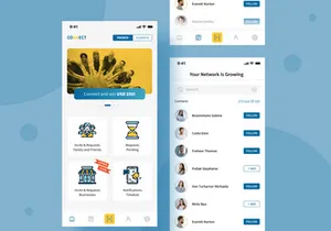 Business contacts mobile app