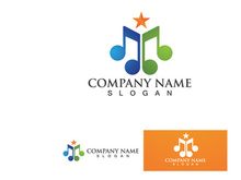 Music Note Logo Player vector icon