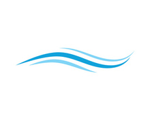 Water wave vector icon illustration