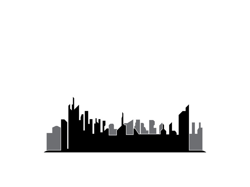 Modern City skyline illustration in flat design