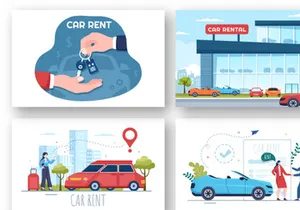 15 Car Rental Illustration