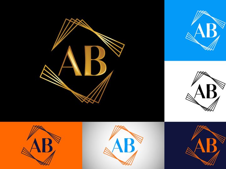 Initial Letter A B Logo Design Vector Template. Graphic Alphabet Symbol For Corporate Business Identity