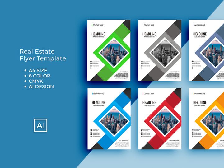Flyer Template Bundle 6 Color
