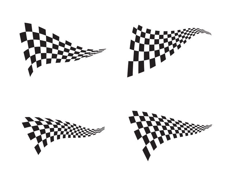 Race flag design illustration