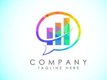 Finance and accounting logo low poly art style design vector template, Business finance logo preview picture