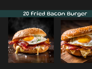 Fried bacon burger preview picture