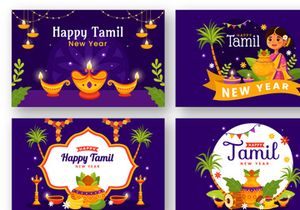 12 Happy Tamil New Year Illustration