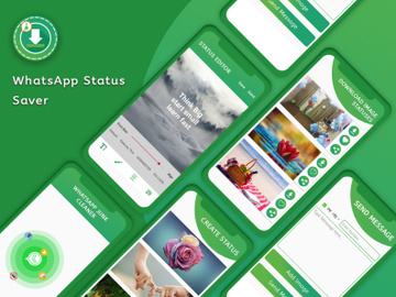 WhatsApp Status Saver App UI preview picture