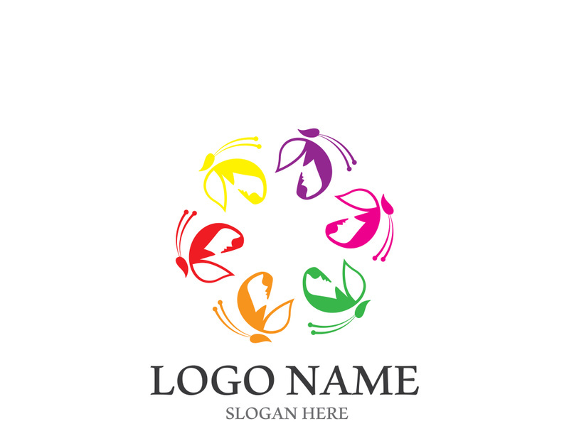 Butterfly logo icon vector design illustration