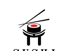 Sushi logo template vector icon for Japanese food illustration design