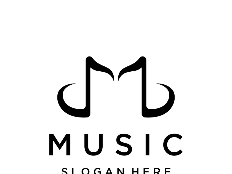 Creative musical note logo abstract design for vocal , music , course, choir, singer , education , concert.