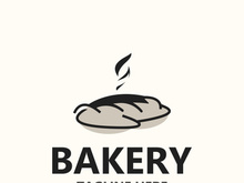 Bread Vintage style Logo Design Vector, label product Bake shop Homemade template