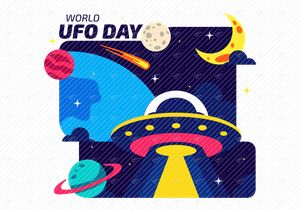 10 World UFO Day Illustration