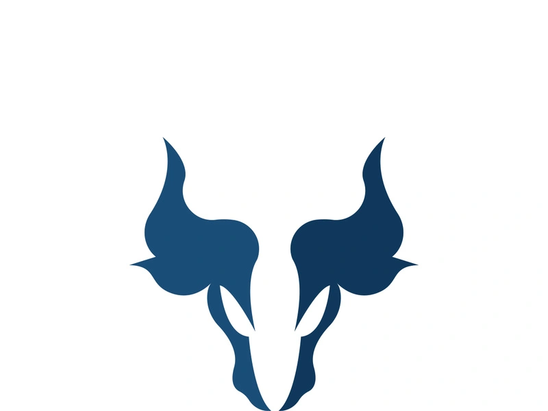 Bull head logo vector icon design illustration