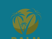Palm tree summer logo template vector illustration