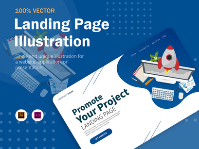 Promote Project - Landing Page Illustration