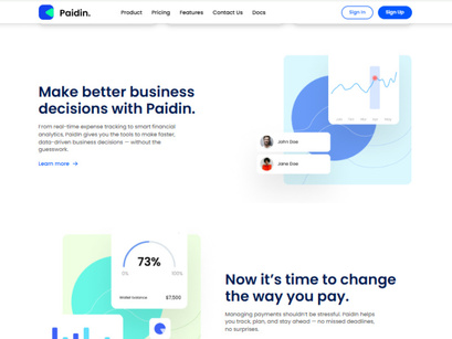 Paidin Free NextJs Landing Page Template