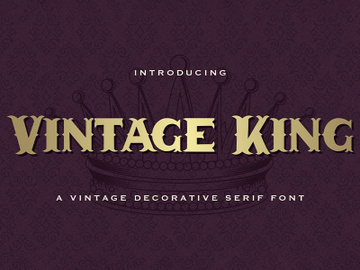 Vintage King - Decorative Serif Font preview picture