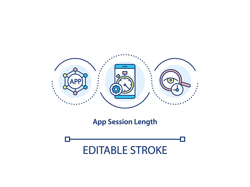 App session length concept icon