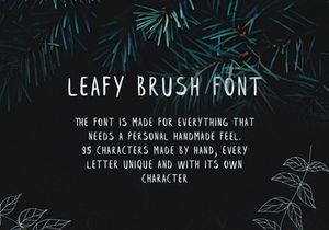 Beautify your text with leafy free brush font | EpicPxls