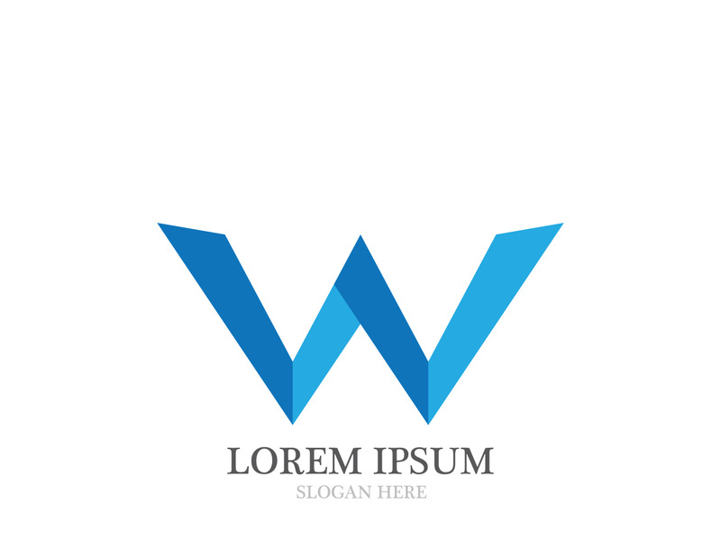 W Letter Logo Template vector illustration design